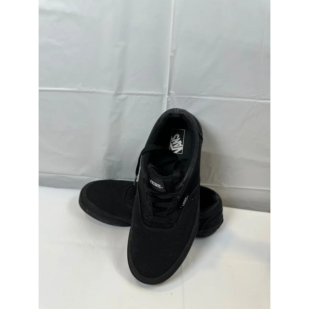 Vans Era Black Canvas‎ Low Top Skate Shoes Kids Sneakers Triple Black 5.5